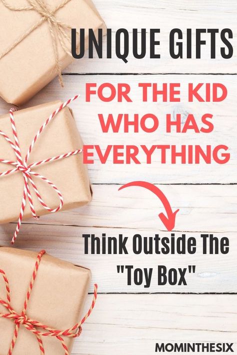 Unique Gift Ideas for kids who have everything. Personalized gifts for kids, Subscription Boxes and Charitable Donations are all part of this gift guide for kids who are drowning in toys #gifts #kidsgifts #christmasgifts Kids Personalized Gifts, Creative Birthday Ideas, Non Toy Gifts, Unique Gifts For Kids, Gift Ideas For Kids, Birthday Ideas For Her, Toddler Christmas Gifts, Best Gifts For Mom, Cool Gifts For Kids