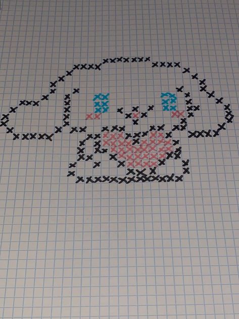 Graph Paper Art Easy, Pixel Art Sanrio, Images Hello Kitty, Graph Paper Drawings, Easy Pixel Art, Pixel Art Templates, Easy Handmade, Pixel Drawing, Pix Art