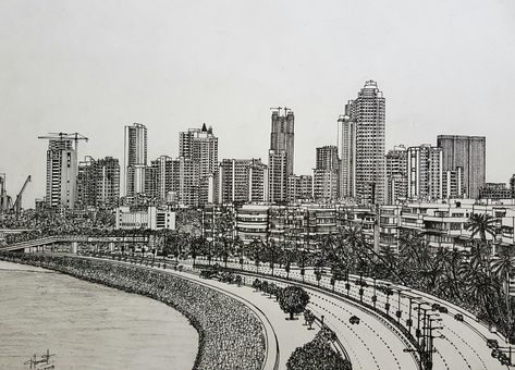 Mumbai skyline, architecture,sketch My Dream City Mumbai Drawing, Mumbai Architecture Sketches, Mumbai City Sketch, Mumbai Skyline Sketch, Mumbai City Drawing, Mumbai Sketch Art, Mumbai Sketch, Mumbai Drawing, Urban Morphology