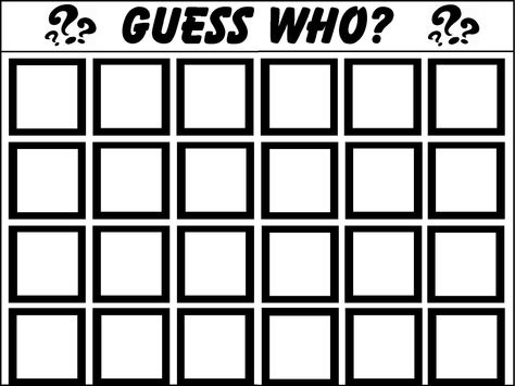 Guess Who Template Guess Who Template, Wilson Reading Program, Board Game Themes, Wilson Reading, Board Game Template, The Guess Who, Social Emotional Activities, Play Based Learning, Math Facts