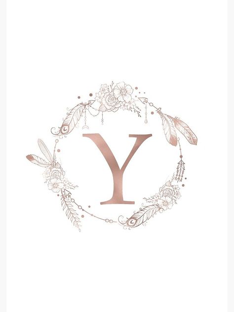 "Letter Y Rose Gold Pink Initial Monogram" Spiral Notebook by naturemagick | Redbubble Letter Y, Initial Monogram, Rose Gold Pink, A Journal, Spiral Notebook, Notebook, Monogram, Rose Gold, For Sale