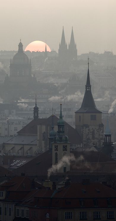 St Giles, Misty Morning, Building Art, Prague Czech Republic, Old Church, New Town, Best Cities, Urban Landscape, National Museum