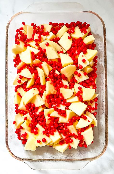 Red Hots Baked Apples Fruit Recipes, Apple Cinnamon Recipes, Red Hots, Cinnamon Recipes, Family Favorite Meals, Holiday Cooking, Baked Apples, Apple Slices, Hot Meals