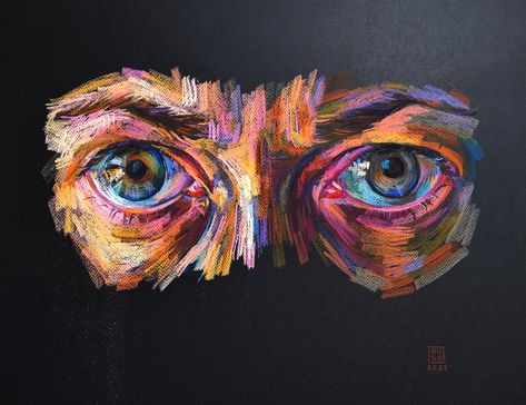 Metaphorical Self Portrait, Hard Pastel Art, Oil Pastel Portrait Faces, Self Portrait Ideas Art, Oil Pastels Portrait, Identity Artwork, Oil Pastel Portrait, Portrait Artists, Soft Pastels Drawing