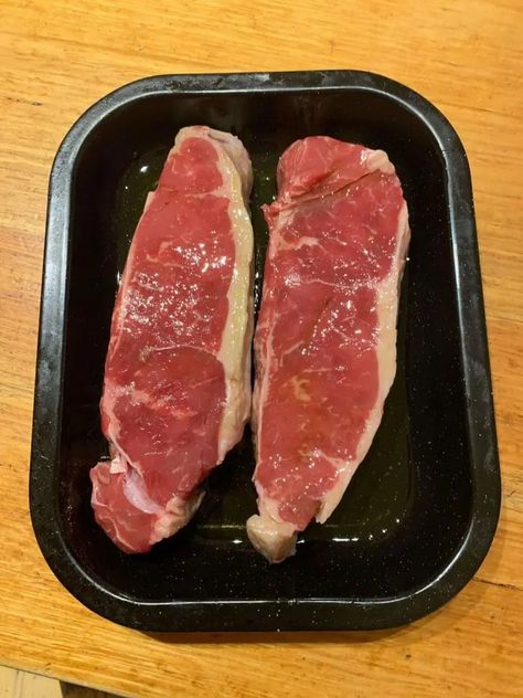 How to Tenderize New York Strip Steaks (3 Super Simple Methods) - Simply Meat Smoking Meat Tenderizer Recipe, Roadhouse Recipes, Ny Strip Steak Recipes, Steak Tenderizer, Easy Steak Marinade Recipes, Sirloin Steak Recipes, Strip Steaks, New York Strip Steak, Grilled Steaks