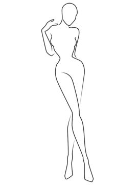 People Body Drawing, Slim Body Drawing, Body Sketch Woman, Draw Body Girl, Girls Body Drawing, Women Outline Art, Women Body Sketch, Girl Body Sketch, Girl Body Drawing