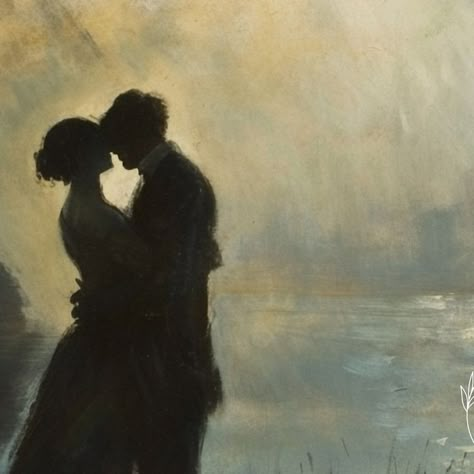 Lovers Old Painting, Romantic Illustration Art, Old Romantic Art, Paintings Depicting Love, Art Love Romance Painting, Old Love Painting, Dark Romantic Painting, Ethereal Art Love, Art Inspiration Love