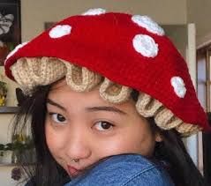 Crochet Beret Free Pattern, Mushroom Patterns, Crochet Hat Ideas, Beret Pattern, Hat Patterns Free, Mushroom Hat, Crochet Beret, Crochet Mushroom, Crochet Hat Free