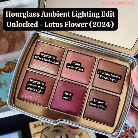 Let’s compare my entire Hourglass palette collection against the new 2024 palettes - Part One (save this post for the future) Hourglass & Barneys New York Ambient Lighting Edit - Volume 3 (2024) Finishing Powder Eternal Light Blush Lucid Glow Blush Mood Exposure Highlighter Infinite Strobe Light Bronzer Lunar Bronze Hourglass Ambient Lighting Edit Unlocked - Lotus Flower (2024) Highlighter Gilded Strobe Light Blush Desert Flush Finishing Powder Eternal Light Highlighter Radiant Ro... Hourglass Palette, Eternal Light, Hourglass Ambient, Highlighter And Bronzer, Strobe Light, Blush Highlighter, Finishing Powder, Strobe Lights, Barneys New York