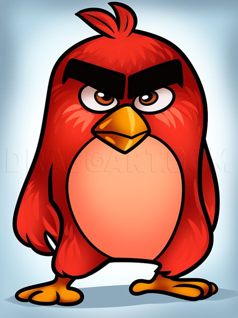 Angry Birds Movie Characters, Angry Birds Characters, Red Angry Bird, Birds Movie, Tree Drawings Pencil, Angry Birds Movie, Animated Cartoon Characters, Bird Sketch, Drawing Guide