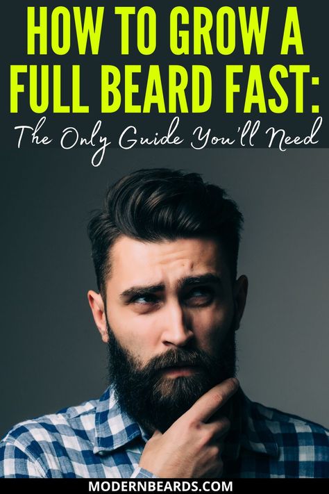 Growing a beard is something that nearly every guy has considered at some point in his life. However, many men are at a loss when figuring out how to start. Whether you’re thinking about growing a beard, or have already started to grow a long beard, you are probably looking for some guidance. Thankfully, this guide contains everything that you need to know about how to grow a longer, fuller beard. #growafullbeard #growingabeard #fullbeard How To Grow A Beard Tips, Beard Growth Tips How To Grow, How To Grow A Beard, Beard Growing Tips, Grow Beard Faster, Beard Growth Tips, Ways To Grow Hair, Badass Beard, Curly Beard