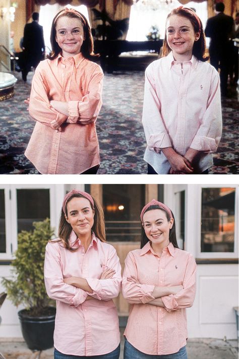 Halloween Costumes Tiffany, Parent Trap Twins, Carly The Prepster, Twin Costumes, Character Halloween Costumes, Movie Character Costumes, Halloween Parejas, Box Costumes, Halloween Costume Idea