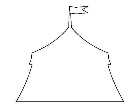 Circus tent pattern. Use the printable outline for crafts, creating stencils, scrapbooking, and more. Free PDF template to download and print at http://patternuniverse.com/download/circus-tent-pattern/ Circus Tent Template Free Printable, Circus Animals Crafts Preschool, Circus Theme Preschool Activities, Circus Tent Craft, Circus Theme Crafts, Circus Crafts Preschool, Tent Pattern, Circus Hat, Circus Week