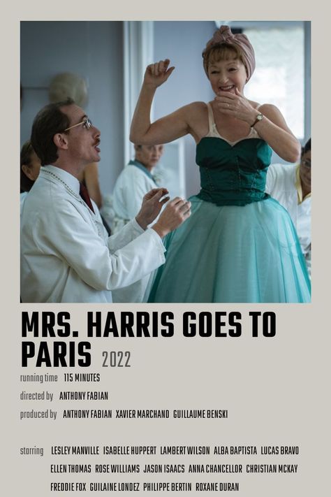 Mrs. Harris Goes to Paris Movie Poster Mrs Harris Goes To Paris, Bucket List Movie, Paris Movie, Best Movie Lines, Girly Movies, Great Movies To Watch, Movie Lines, Movie Fashion, Movie Collection