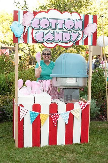 Outdoor Wedding Reception Carnival Circus Birthday Party Planning Ideas Candy Floss, San Diego, Popcorn, Cotton Candy Stand, Popcorn Stand, Candy Stand, Concession Stand, Cotton Candy, Carnival