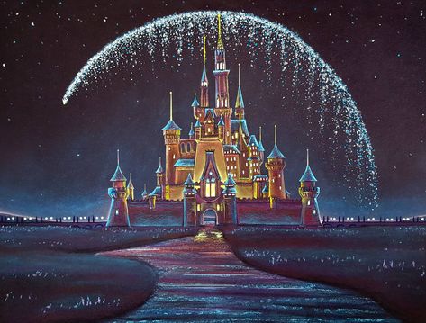 The Castle by https://www.deviantart.com/kelseymh33 on @DeviantArt Disney Castle Drawing, Chateau Disney, Disney Canvas Paintings, Castle Illustration, Castle Drawing, Disney Canvas Art, Castle Painting, Disney Canvas, Castle Art