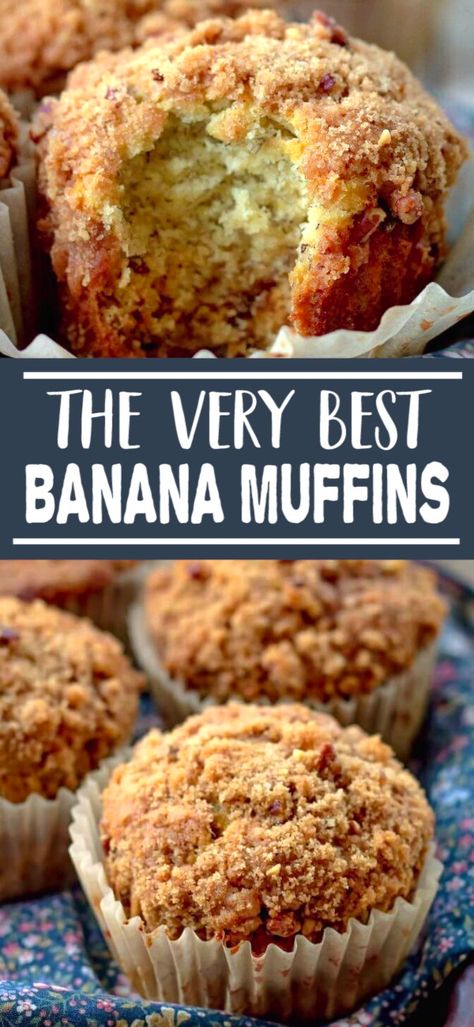 Banana Crumb Muffins Recipe, Banana Crumb Muffins All Recipes, Banana Muffins Crumb Topping, Moist Banana Bread Muffins Easy, Coffee Cake Banana Bread Muffins, Bannan A Nut Muffins, Mayo Banana Muffins, Easy Banana Nut Muffins Recipe, Banana Bread Muffins With Crumble