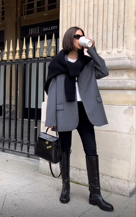 Fall Fashion Outfits Casual, London Outfit, Looks Street Style, Autumn Street Style, Outfit Look, Casual Work Outfits, Blazer Outfits, 가을 패션, Autumn Outfit