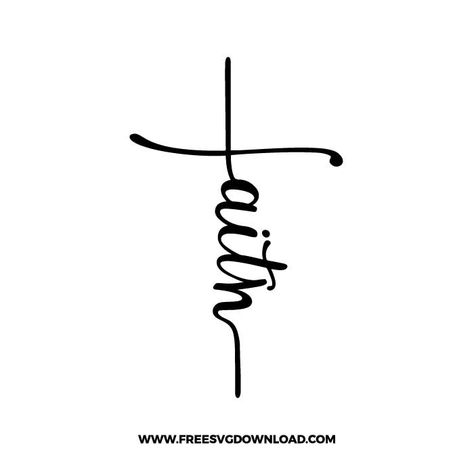 Faith Svg Files Free, Christian Stencils Free Printables, Christian Svg Files For Cricut, Free Faith Svg Files For Cricut, Rosary Svg Free, Tshirt Design Svg Free, Free Christian Clipart, Faith Lettering, Free Cross Svg Files For Cricut