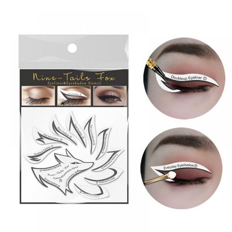 Quick Make-Up Stencils,Makeup Tool Eye Shadow Template Tool stickers Card Makeup Tool Makeup Tool Kits Eye Makeup Template Sticker Beauty Sticker - Walmart.com Eye Makeup Template, Eyeliner Tape, Makeup Template, Template Sticker, Eyeshadow Guide, Quick Eye Makeup, Eyeliner Guide, Eye Makeup Stencil, Eyeliner Stickers