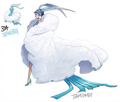 334.Altaria by tamtamdi Pokemon Human Form, Gijinka Pokemon, Pokemon People, Pokemon Gijinka, Pokemon Oc, Pokemon Cosplay, Pokemon Eevee, Pokemon Fan Art, My Pokemon