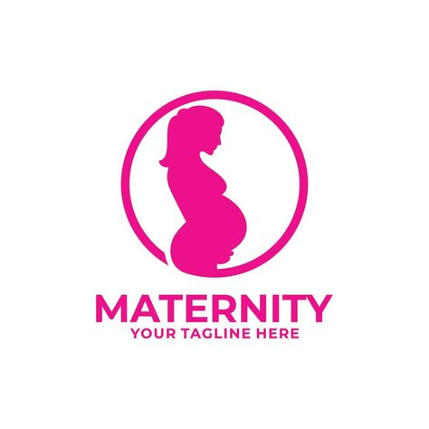 Maternity logo design vector. Pregnant logo Maternity Graphic Design, Pregnant Icon, Pregnant Logo, Pregnant Logo Design, Pregnant Silouhette, Pregnant Mom Illustration, Initials Logo Design, Initials Logo, Pregnant Women