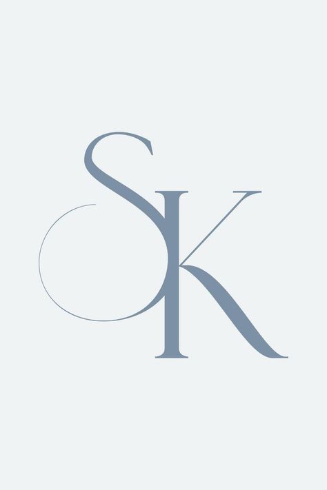 I'm in love with this monogram-style lettermark for Sabrina Koester Photography. During this branding design project, we crafted a new brand identity for the family photographer, including this photography logo and identity design that perfectly reflects her personal brand logo and turns her photography business into a luxury brand! Sk Monogram, Personal Branding Examples, Personal Brand Logo, Sk Logo, Vip Day, Logo And Identity Design, Lettermark Logo, Digital Wedding Invitations Design, Photography Business Branding