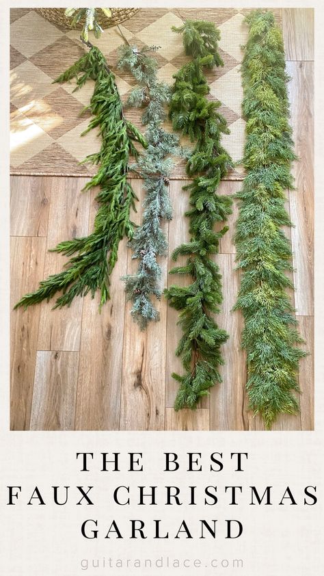 norfolk christmas garland, cedar garland, holiday garland, christmas decor, minimalist christmas decor Best Christmas Garland, Nugget Configurations, Real Christmas Wreaths, Norfolk Pine Garland, Pre Lit Christmas Garland, Diy Christmas Village Displays, Advent For Kids, Norfolk Pine, Faux Christmas