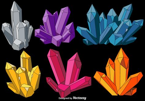 Download Vector Set Of Colorful Quartz Crystals Vector Art. Choose from over a million free vectors, clipart graphics, vector art images, design templates, and illustrations created by artists worldwide! Cupid Tattoo, Office Mural, Pencil Techniques, Images Design, Diamond Drawing, Posca Art, Quartz Color, Colored Pencil Techniques, 3d Crystal