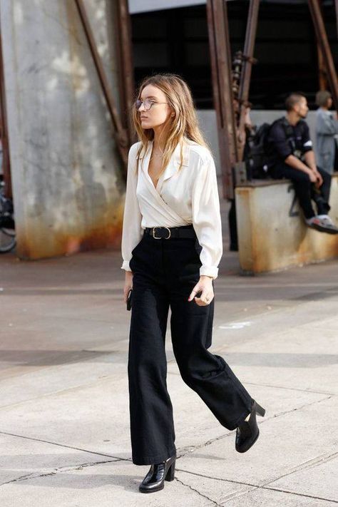 Fall Street Style fashion week Cute Tomboy Outfits, Fashion Gone Rouge, Black And White Outfit, Street Style Fall Outfits, Tomboy Outfits, Autumn Street Style, Olivia Palermo, Lily Collins, Fall Street Style