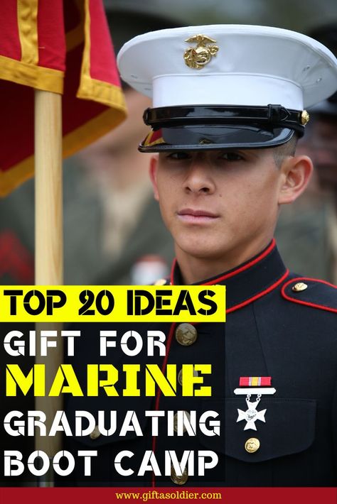 Marine graduation gifts are must to honor your freshly minted Marine. These gifts for Marine graduation celebrate the tough times your loved one has spent in the Boot camp. If you've put some thought into it these marine corps graduation gifts will reflect your love. Here are some awesome marine graduation gift ideas that will to kick your creative brain into high gear. This gift guide is perfect for your boyfriend, girlfriend or any family member. Marine Corps Bootcamp Graduation Gifts, Marine Boyfriend Gifts, Marine Corps Gifts For Him, Marine Gifts For Him, Marine Bootcamp Graduation, Marines Graduation, Marine Bootcamp, Usmc Graduation, Marine Corps Graduation