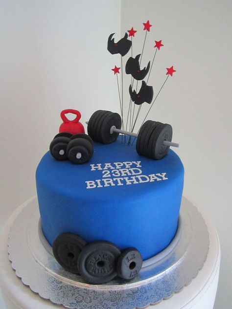 Weight Cake Gym, Gym Cakes For Men Fitness, Gym Cakes For Women, Gym Theme Cake For Men, Bolo Crossfit, Crossfit Cake, Fitness Cake, Gym Cake, 21st Cake