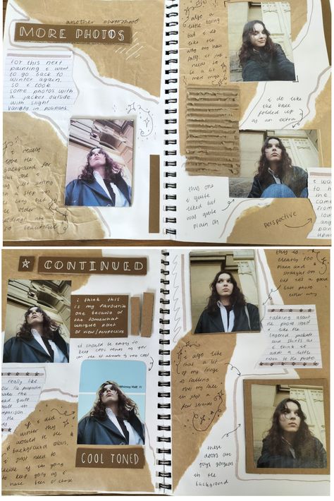 Scrapbook 1st Page Ideas, Art Gcse Photoshoot, Portrait Title Page Gcse, Photography Journal Ideas, Portrait Gcse Art Sketchbook, Portraits Title Page, Portrait Title Page, Primary Photos Gcse Art, Art Gcse Photoshoot Page