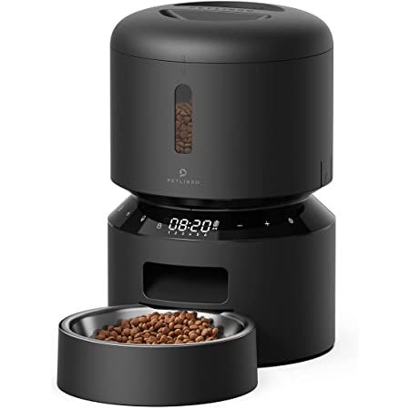 PETLIBRO Automatic Cat Feeders, Automatic Cat Food Dispenser for Freshness Preservation, Pet Dry Food Dispenser with Twist Lock Lid, Up to 50 Portions 6 Meals Per Day, Granary for Small/Medium Pets Auto Cat Feeder, Cat Food Dispenser, 6 Meals A Day, Automatic Cat Feeder, Automatic Feeder, Food Dispenser, Cat Feeder, Stainless Steel Bowls, Dog Feeder