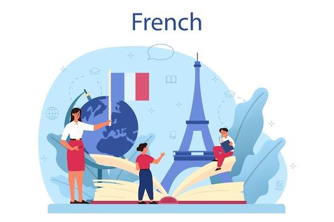 Why Learn French, French Course, Learning Web, Concept Web, French Learning, French Poster, School Sets, French Class, Concept Illustration