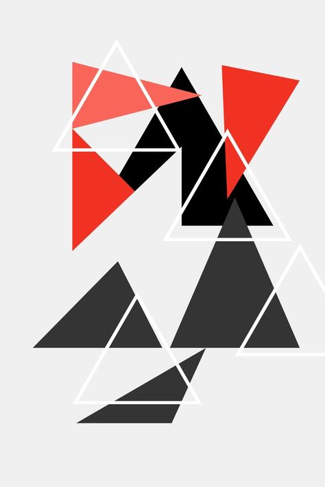 Triangle Composition, Simple Composition, Principles Of Design, Composition Design, Architecture Student, Mid Century Style, Architecture Model, Red And Grey, Triangles