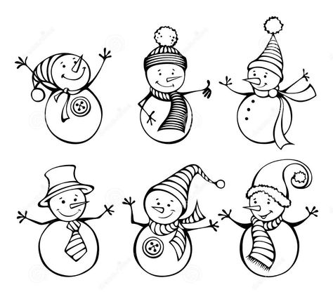 Cute Snowmen Drawings, Snowman Clipart, Diy Preschool, Arte Doodle, Background Cute, Christmas Doodles, Vector Christmas, Winter Design, Christmas Tags