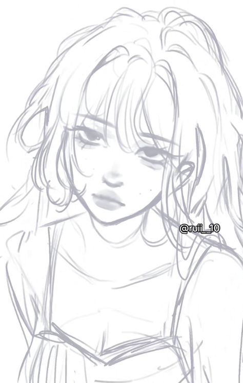 New Artstyle Ideas, Drawing Ideas People Anime, Easy Pose Drawing, Anime Digital Art Sketch, 2 Girls Drawing Reference, Girl Posesdraw, Art Reference Poses Face, Sketch Ideas Digital, Drawing Base With Hair And Eyes