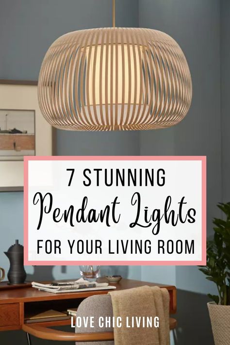 This week I'm featuring an amazing range of modern pendant light ideas for your home. Your next home renovation will look amazing topped off with a beautiful pendant light over the kitchen island, or hanging light in the hallway! Elegant, industrial and rustic—these stunning pendant lights look amazing in a wide variety of home styles. Here are 7 Modern Pendant Lights for your inspiration - have fun redecorating! Pendant Lighting For Living Room, Hanging Pendant Lights Living Room Ceilings, Pendant Lighting In Living Room, Pendant Light In Living Room Corner, Pendant Light For Living Room, Large Pendant Lighting Living Room, Living Room Pendant Lighting Ideas, Corner Pendant Light Living Room, Lighting Ideas Living Room Hanging