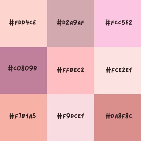 Calendar Color Scheme, Color Scheme Hex Codes, Google Calendar Color Scheme, Rose Gold Gradient, Gold Gradient, Palette Design, Hex Codes, Google Calendar, Color Palette Design