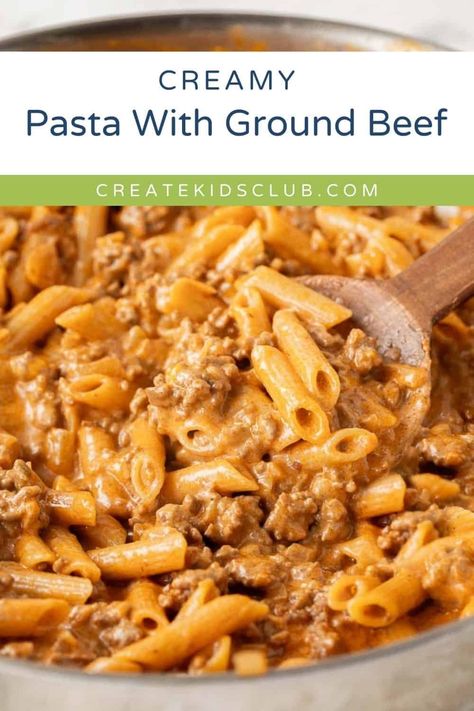 Our creamy pasta recipe with ground beef is made with ground beef, tomato sauce, and cream it's a one-pan dinner that is gluten-free. Ground Beef Tomato Soup Pasta, Creamy Bow Tie Pasta With Ground Beef, Creamy Bowtie Pasta With Ground Beef, Creamy Ground Beef Recipes, Ground Beef Bowtie Pasta Recipes, Hypothyroid Meals, Creamy Pasta Recipes Tomato, Easy Pasta Recipes With Ground Beef, Ground Beef And Noodle Recipes