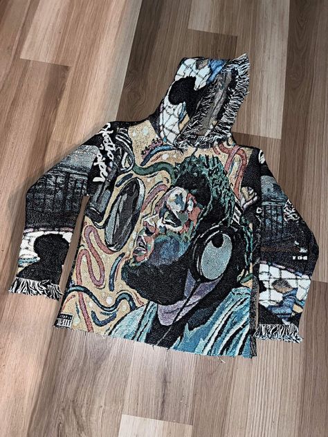 Woven tapestry sweaters. Made to order. Please consult with me before putting in your order. Runs big. Holiday delays may apply Rod Wave Tapestry Hoodie, Woven Tapestry Hoodie, Rod Wave Hoodie, Rod Wave Outfit Ideas, Tapestry Sweaters, Tapestry Sweatshirt, Tapestry Outfit, Tapestry Clothing, Custom Hoodies Ideas