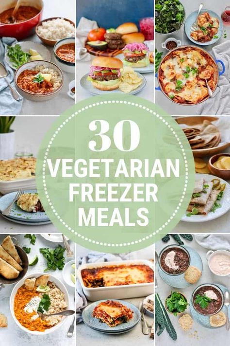 Healthy Freezer Meals, Vegan Freezer Meals, Freeze Meals, Snacks Vegetarian, Freezer Meals For New Moms, Meals For New Moms, Vegetarian Freezer Meals, Freezer Friendly Meals, Vegetarian Meal Prep