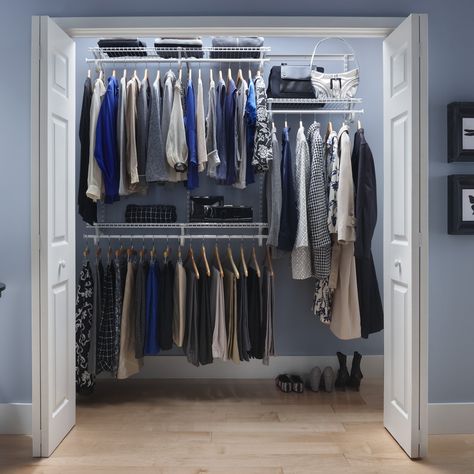 Wire Closet Organizers, Wire Closet Systems, Ideas De Closets, Ideas Armario, Closet Organizer Kits, Closet Maid, Closet Planning, Closet Kits, Closet Renovation