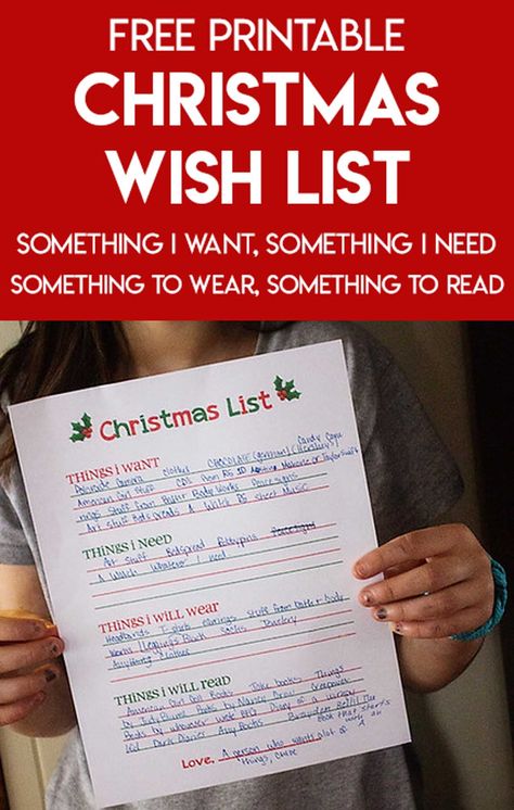 Need Read Want Wear Christmas, Christmas List Want Need Wear Read, Christmas Want Need Wear Read, Something You Want Something You Need, Christmas Wish List Free Printable, Kids Christmas List Printable, Christmas Wish List Printable, Christmas List Printable, Want Need Wear Read