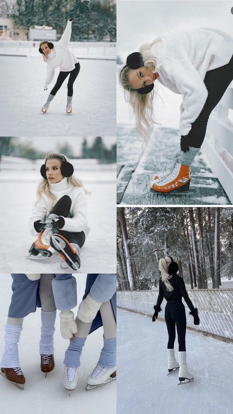 Ice Skating Photo Ideas, Ice Skating Photoshoot, Ice Skating Photography, Ice Skating Pictures, Skating Pictures, Ice Rink, Winter Photos, Cold Weather Outfits, Senior Photos