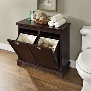 Wood Laundry Hampers With Pull-Out & Tilt-Out Door Designs | KitchenSource.com Wood Laundry Hamper, Space Furniture, Laundry Hamper, Diy Wood Projects, Outdoor Patio Furniture, Laundry Basket, Mattress Furniture, Wood Diy, Bathrooms Remodel