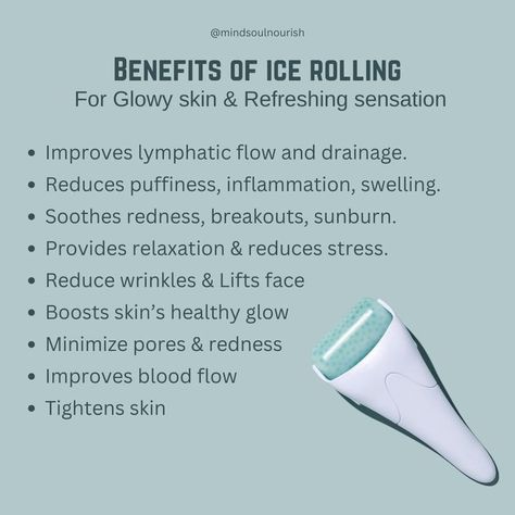 Benefits of ice rolling your face Rolling Face, Facial Benefits, Ice Roll, Diy Makeup Brush, Ice Facial, Skin Facts, Ice Roller, Skin Detox, Healthy Motivation