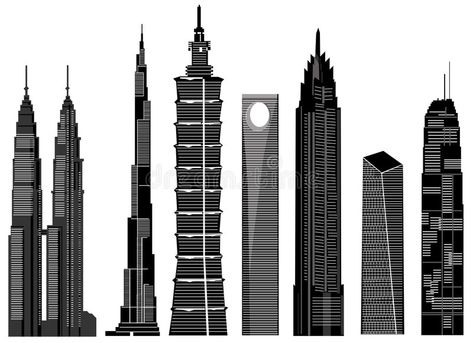 Skyscraper buildings vector 1. Skyscraper buildings vector in black and white #Sponsored , #Sponsored, #affiliate, #buildings, #white, #black, #Skyscraper Sky Scrapers Drawing, Sky Scrapers, Modern Drawing, Ingredient List, Drawing Black, White Illustration, Graphic Design Background Templates, City Architecture, Black And White Illustration