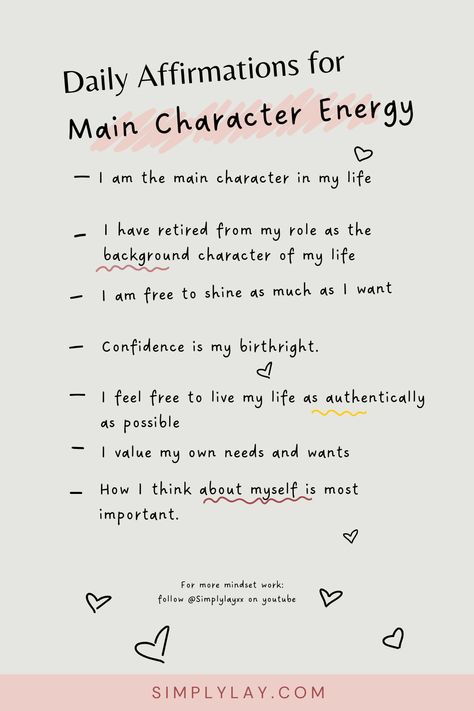 In this new era of my life, I am the main character #maincharacterf #maincharacteraesthetic #newera #affirmations #mantra #mindset Becoming The Main Character Of Your Life, My New Era Quote, Main Character Mindset, Main Character Energy Affirmations, Being The Main Character In Your Life, The Main Character, Main Character Affirmations, The Main Character Aesthetic, How To Be The Main Character In Life